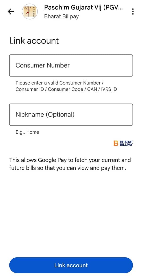 Check and Pay PGVCL Bill using Google Pay