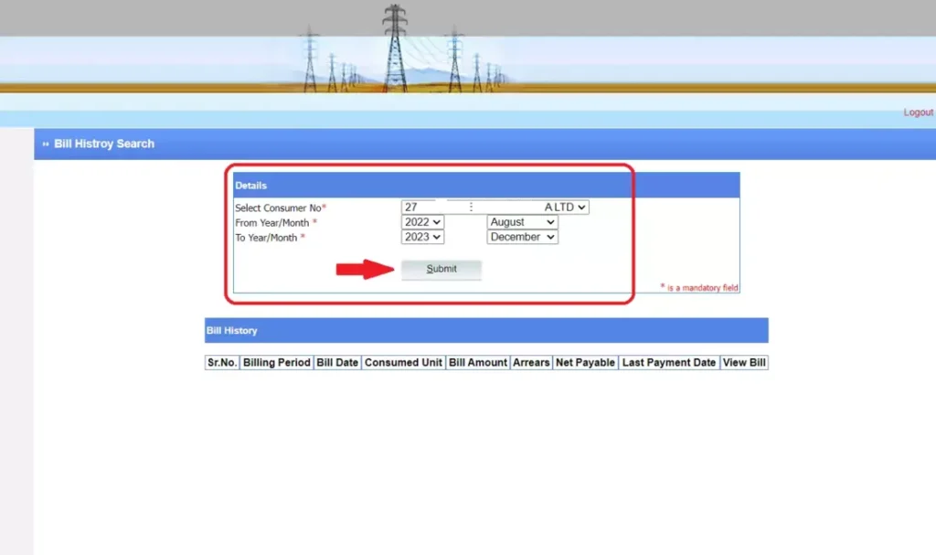 PGVCL HT Bill Download