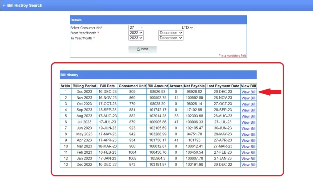 PGVCL HT Bill Download