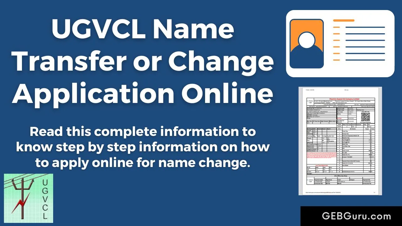 UGVCL Name Transfer or Change Application